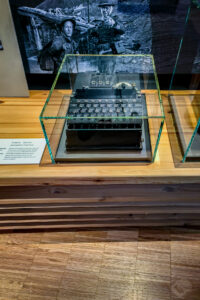 German cypher machine ENIGMA at the Svalbard Museum
