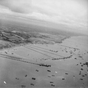 Mulberry Harbour Aerial photograph from 1944
