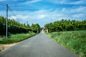 on the road