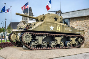 Airborne museum: American Sherman tank