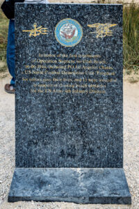 Memorial to wounded and fallen combat swimmers, the predecessors of today's Navy SEALs.
