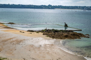 Swimming pool by the beach