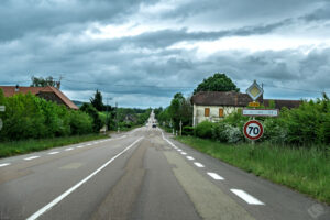 on the road