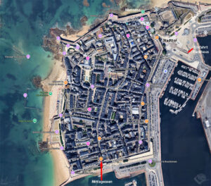 Map of Saint-Malo's Old Town